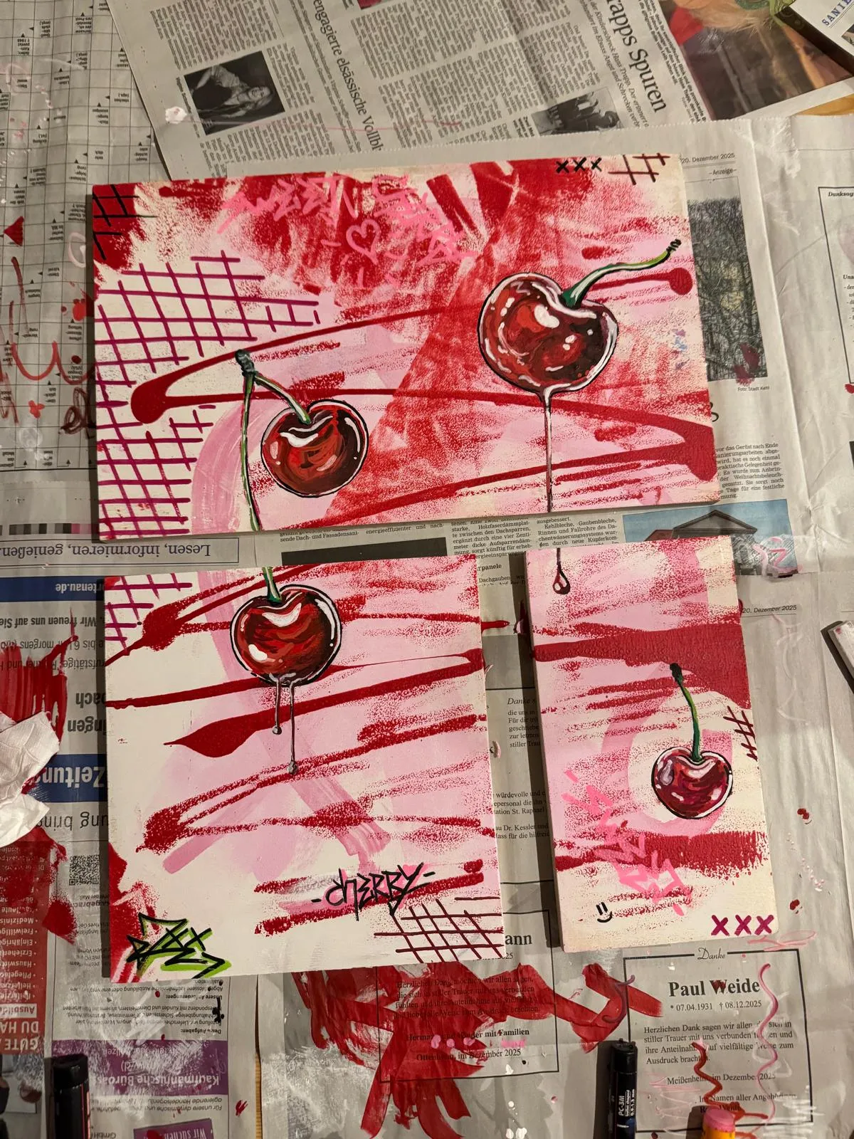 Cherry – Pop-Art-Werk von Jonathan Millinger