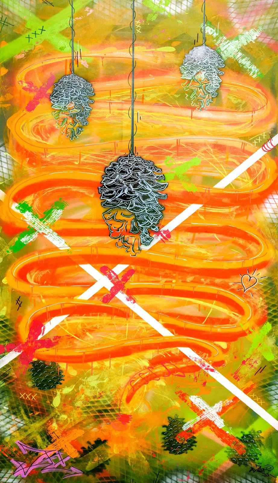 Pine Cones – Pop-Art-Werk von Jonathan Millinger